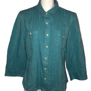 Teal Button down (C16)